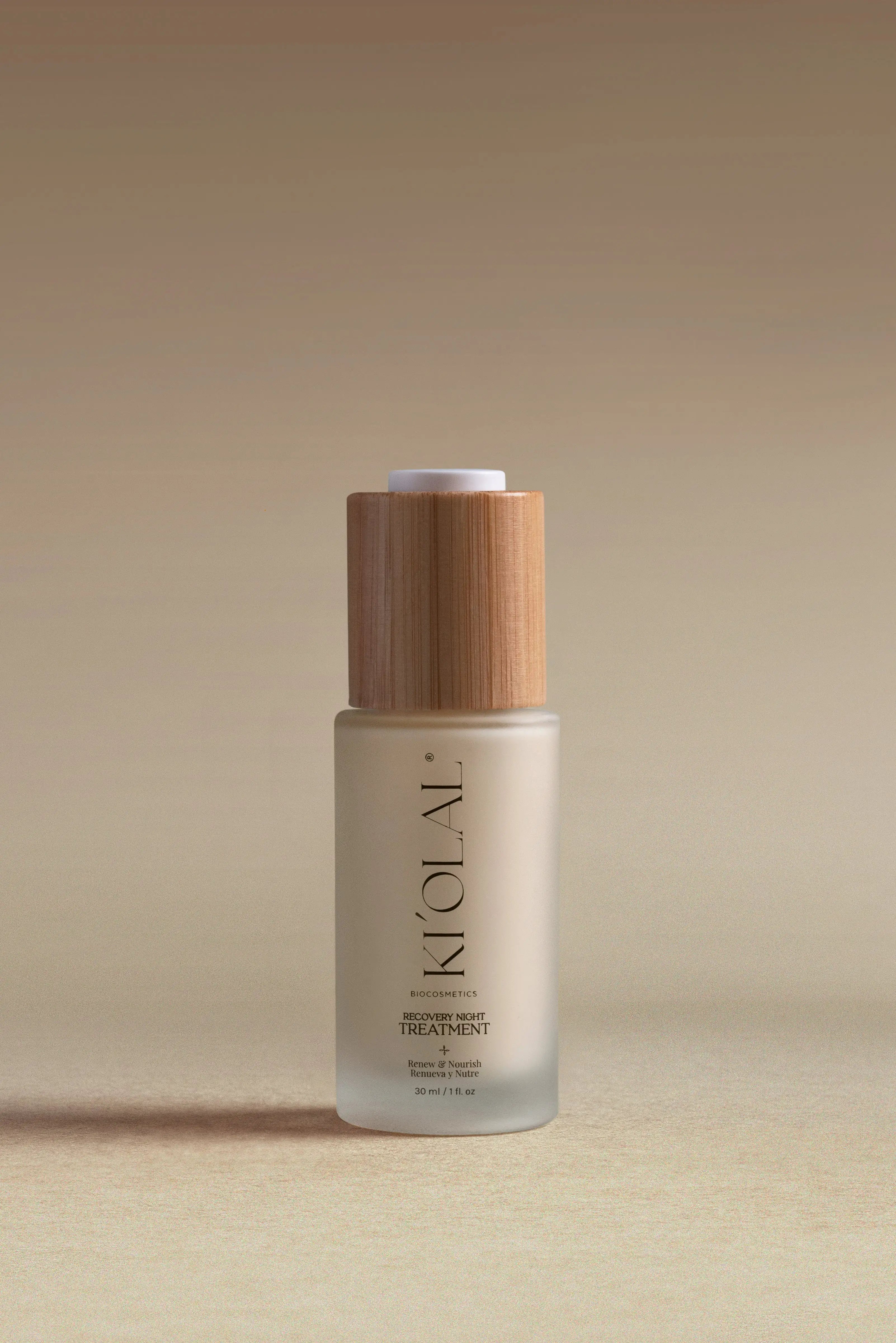 KI'OLAL Night Treatment bottle with bamboo cap