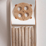 KI'OLAL artisanal incense box with carved wooden holder