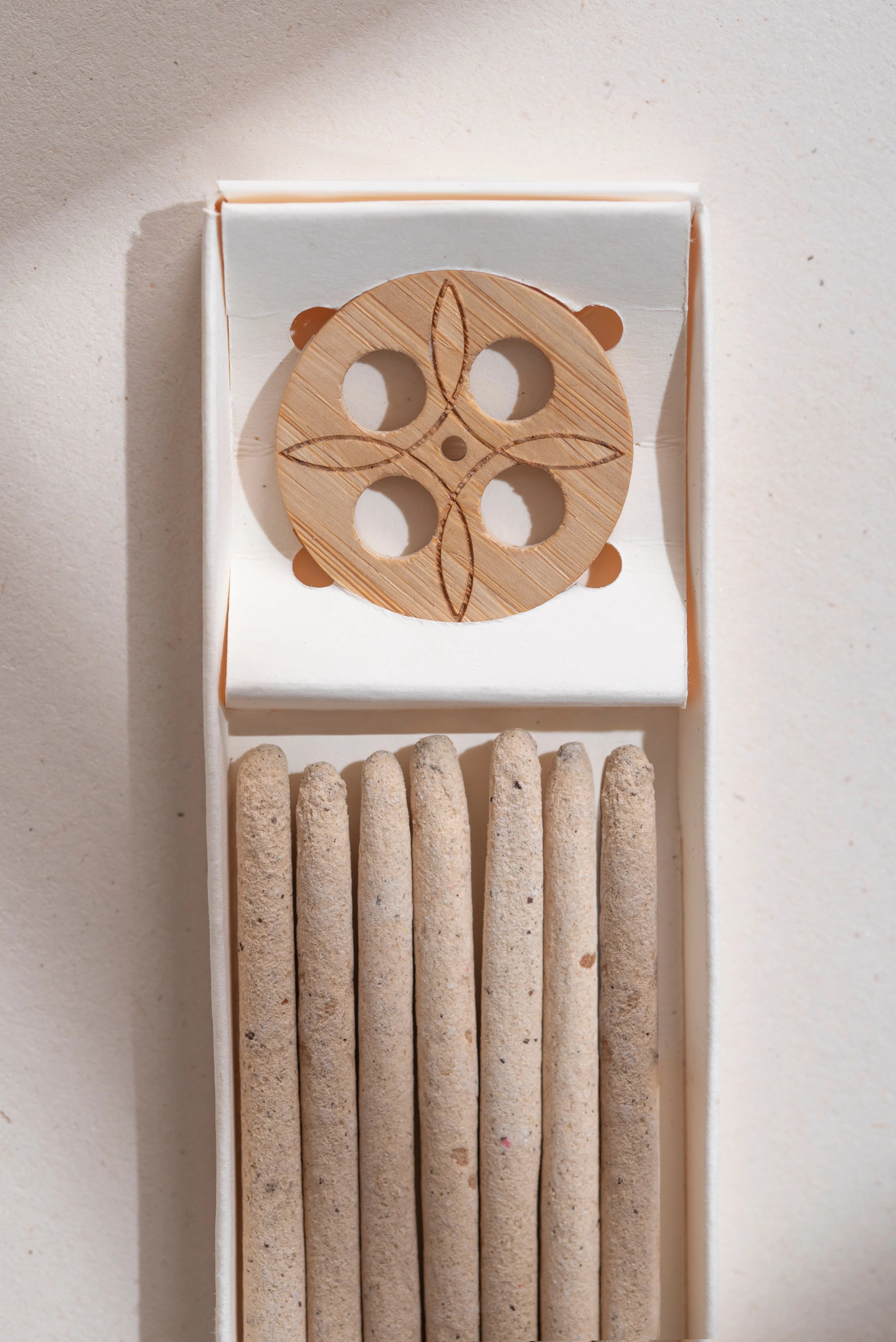 KI'OLAL artisanal incense box with carved wooden holder