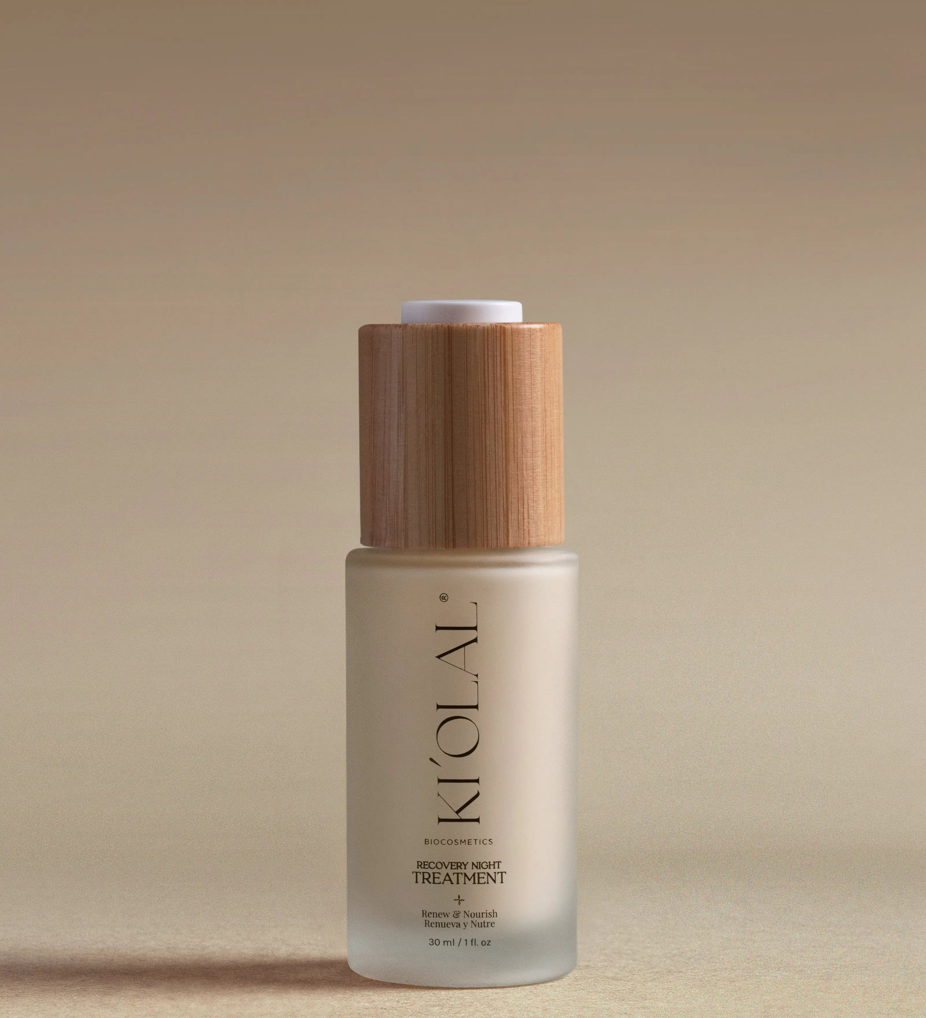 KI'OLAL Night Treatment bottle with bamboo cap 