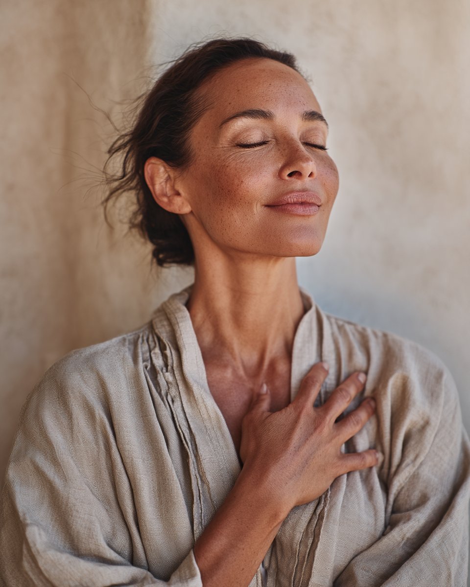 Woman in serene restoration
